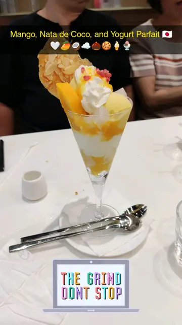 Mango, Nata de Coco, and Yogurt Parfait 🇯🇵🤍🥭🥥☁️🌰🍪🍦🍨