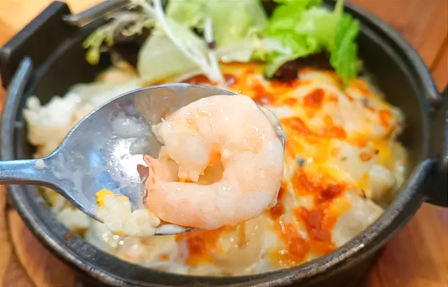 雙重芝士焗海鮮飯