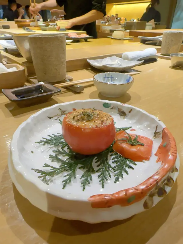 焗蕃茄，有點肉碎在上邊吧，都是好吃的