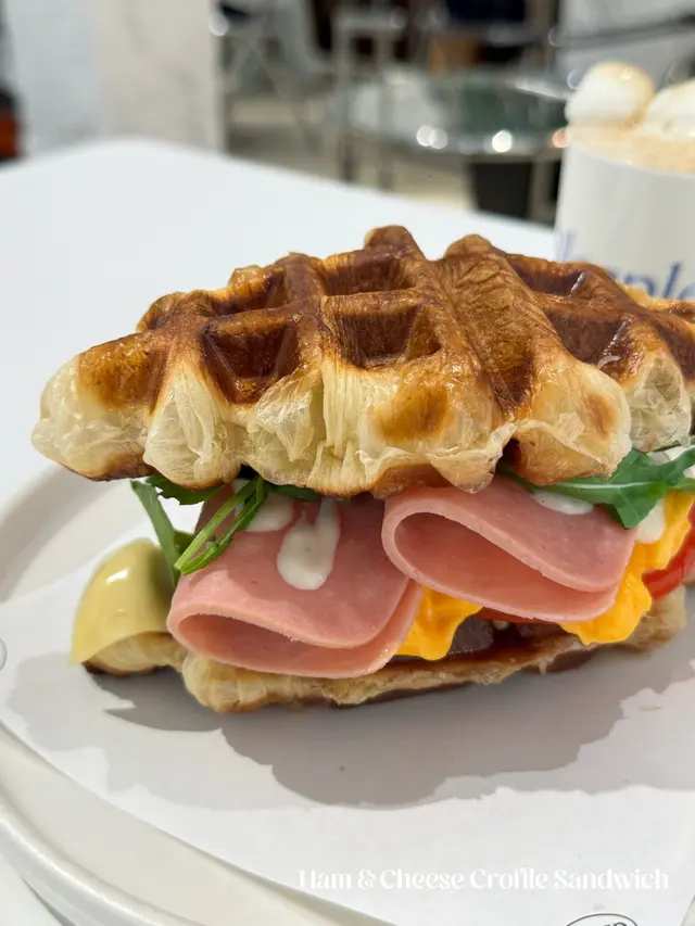 Ham  &  Cheese  Croffle  Sandwich