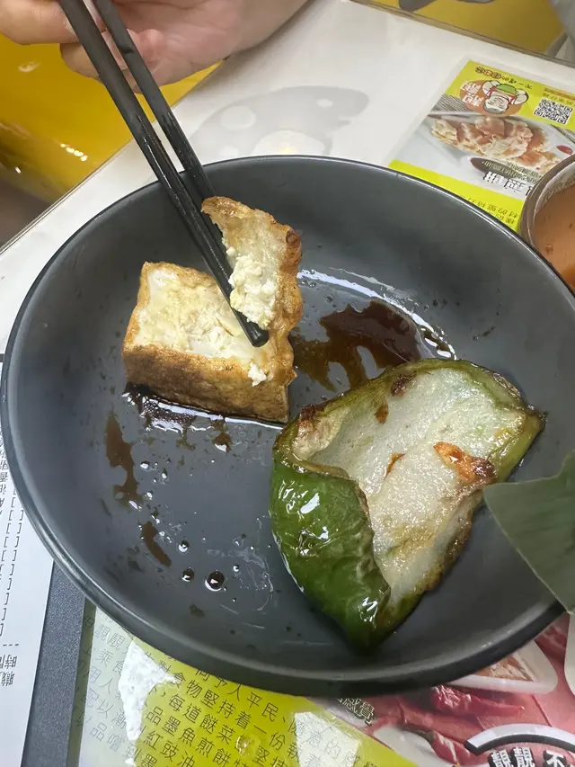 煎釀三寶薄如紙嘅魚肉