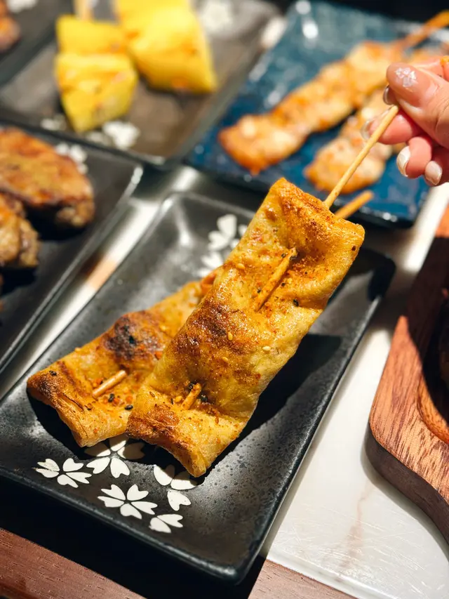 孜然蒜蓉豆皮串