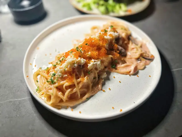 日本明太子蟹籽鮮蟹肉扁意粉