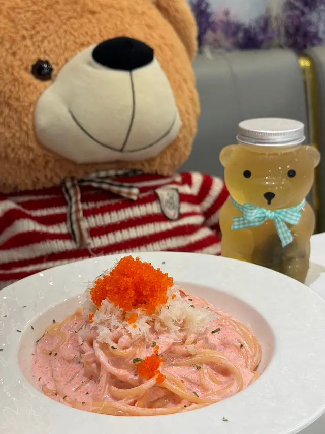 明太子松葉蟹肉蟹籽意粉