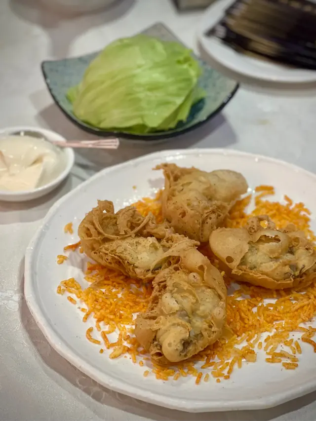 天婦羅桶蠔生菜包