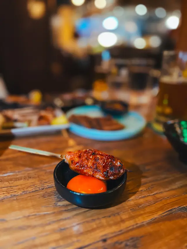 免治雞肉棒配日本蛋