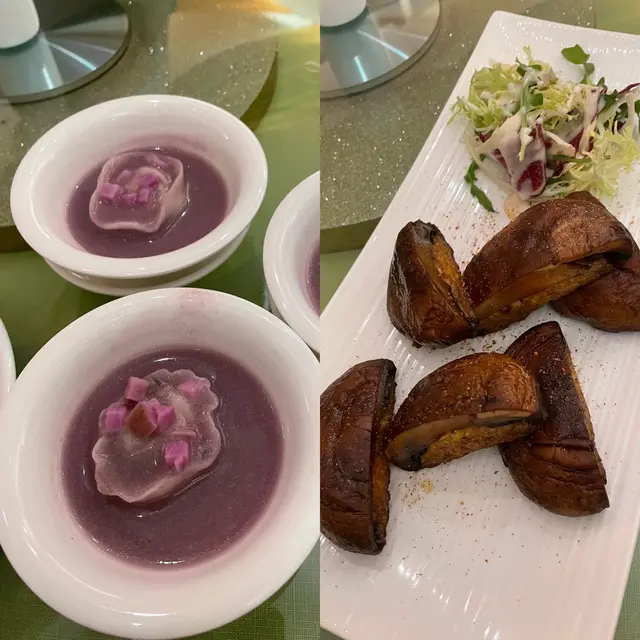 紫營金元寶、照燒釀大啡菇