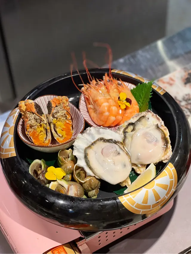 凍花雕大閘蟹海鮮拼盤