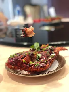 酒糟蒸開邊龍蝦