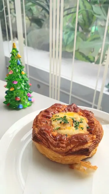 芝士煙肉麻糬撻