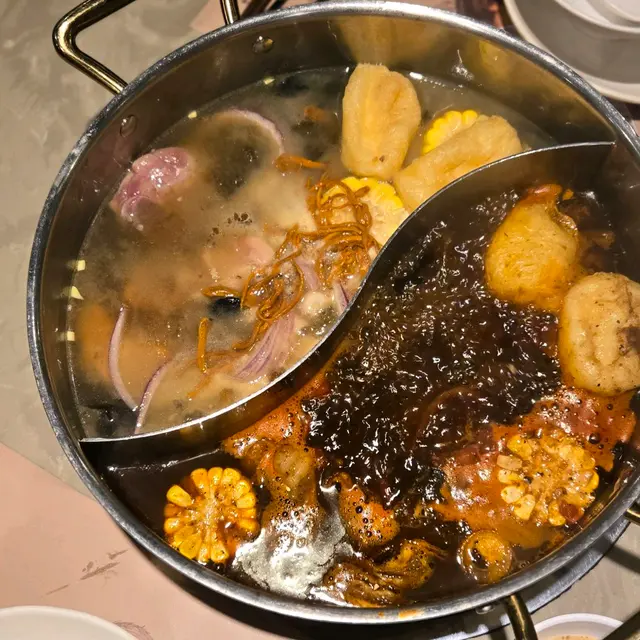 #養生蟲草花桃膠雞 拼 田園蕃茄牛肉