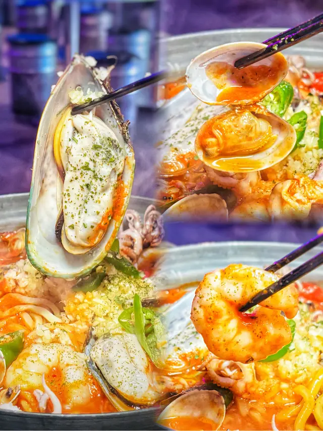 蕃茄韓式海鮮湯配中華麵