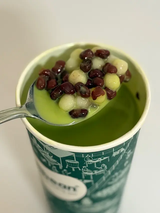 抹茶紅豆小丸子豆乳