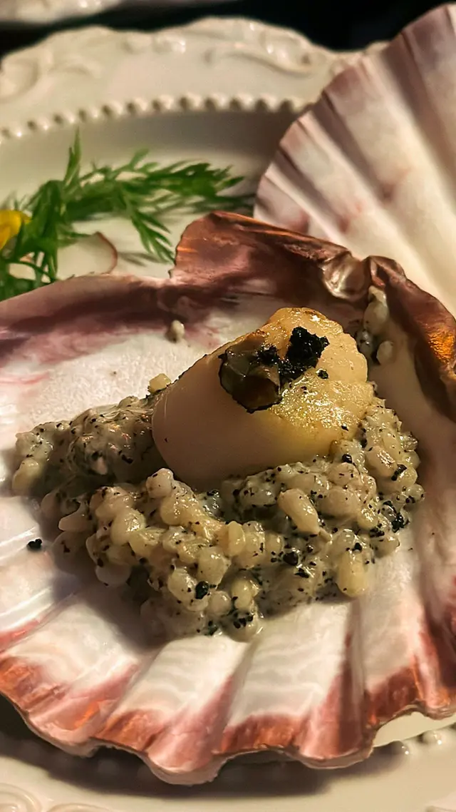 黑松露帶子薏米飯