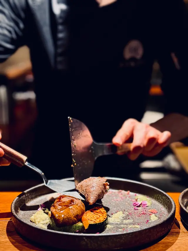 香蒜味噌薄燒和牛