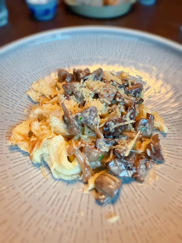 Hand-shaved German Noodle | Mushroom Ragout