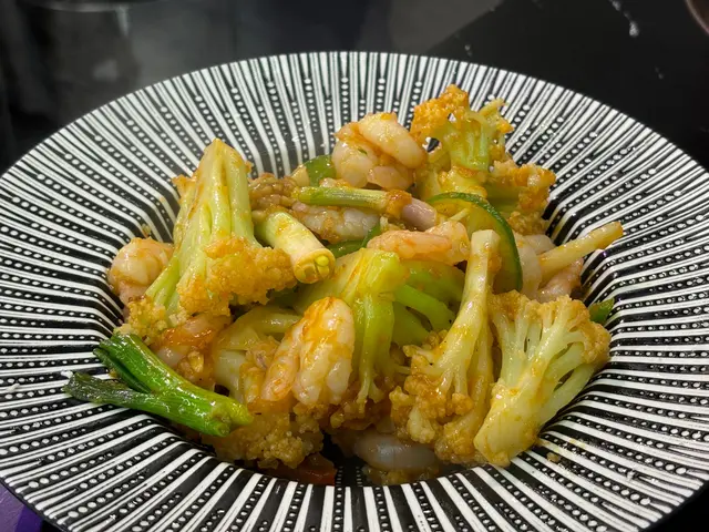 蟹黃醬蝦仁炒福花