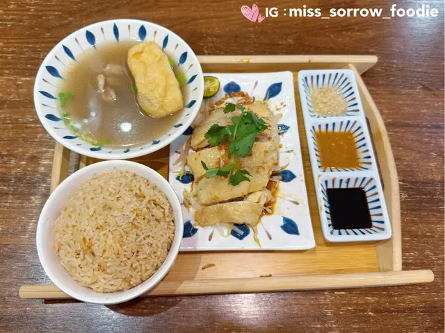 獅城芽菜走地雞飯配輕怡白胡椒排骨茶