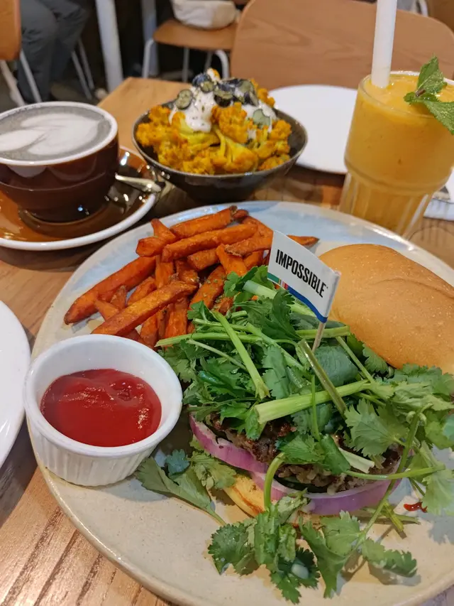 雙層芫茜不可能芝士漢堡