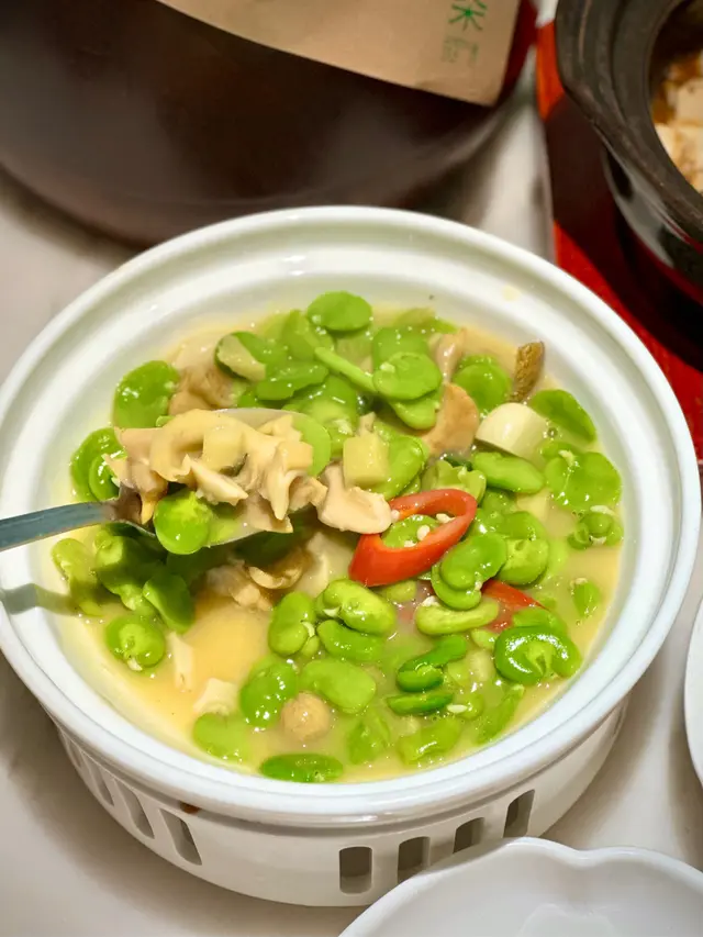 春韭蠶豆煮螺片