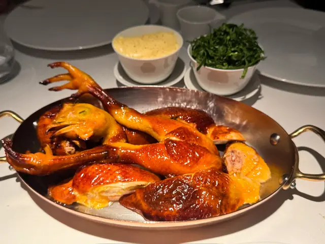 WHOLE ROASTED CHICKEN WITH PETIT POIS A LA FRANÇAISE