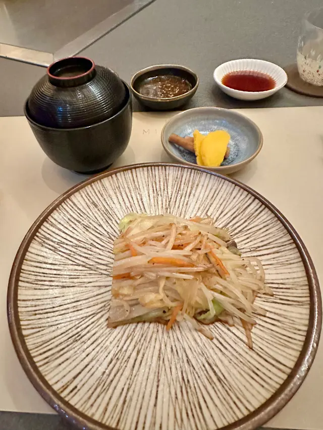 Vegetables / 時令蔬菜 +Minso Soup & Pickles / 麵豉湯及漬物