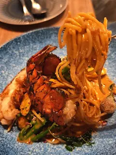 Lobster Pasta With Lobster Tail
