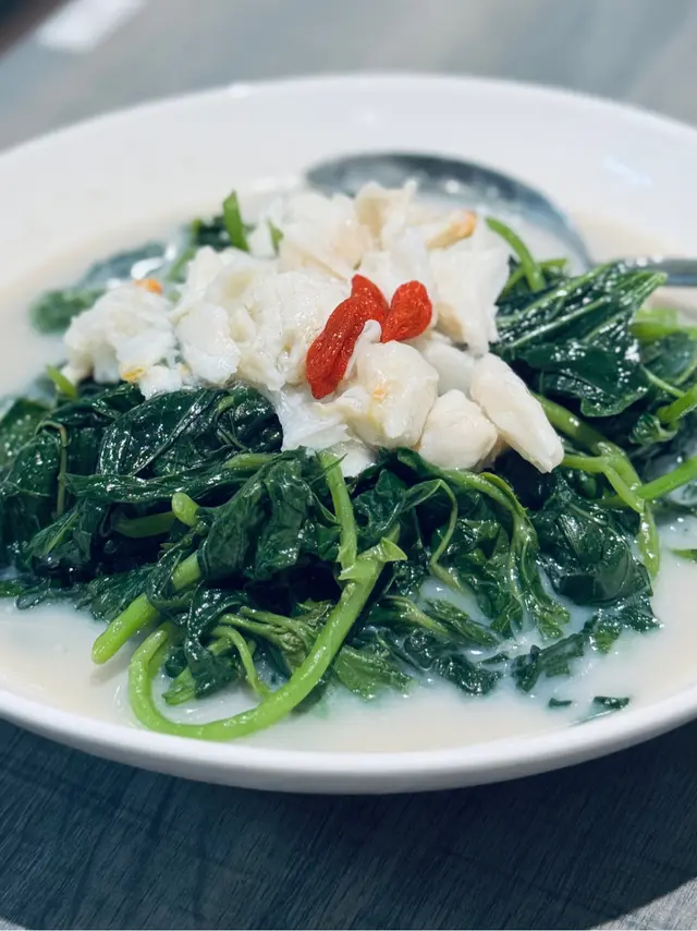 豆漿蟹肉蕃薯葉苗