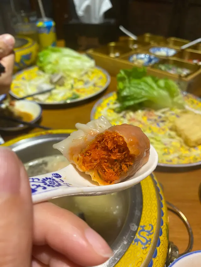菜紫皇蟹粉豚肉餃