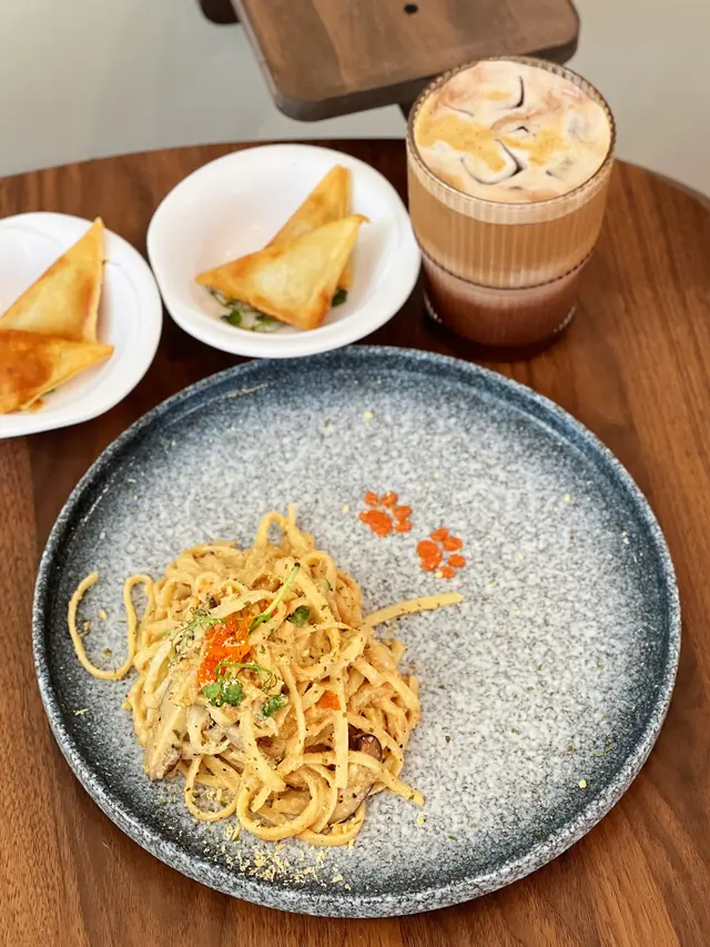 招牌明太子蟹肉扁意粉