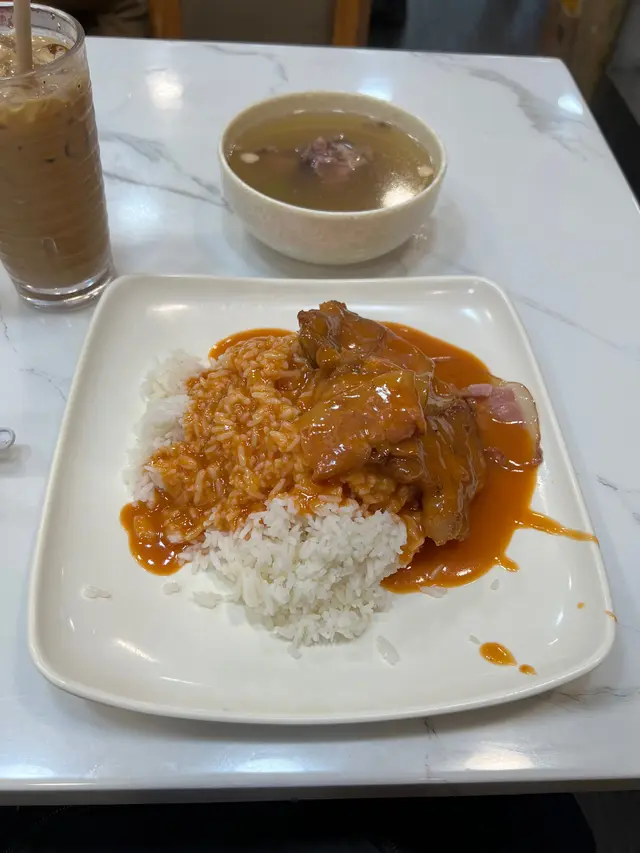 燒汁豬扒煙肉飯