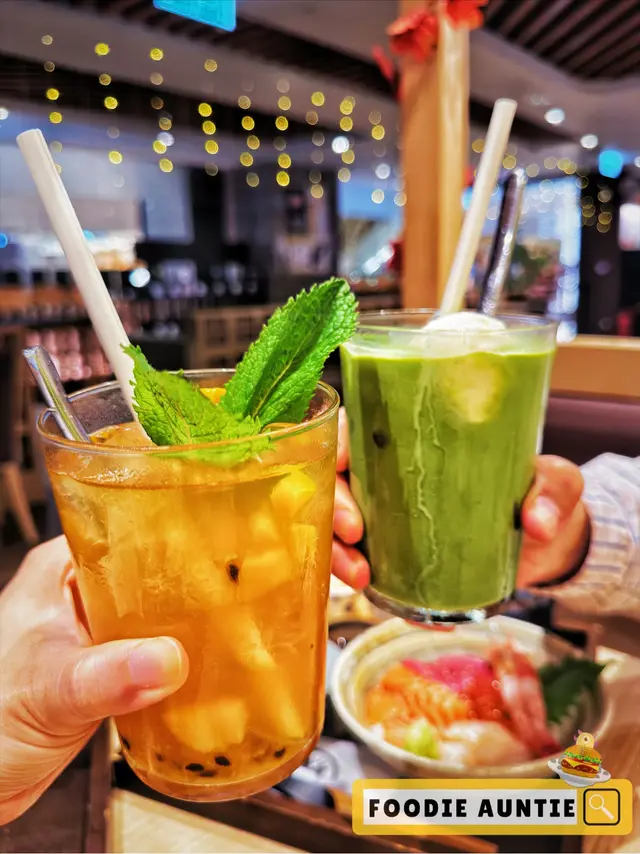 雪糕抹茶拿鐵 & 冰芒果百香果茶