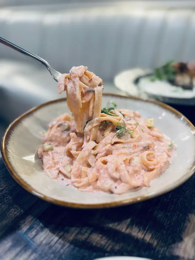 蟹肉明太子寬條麵