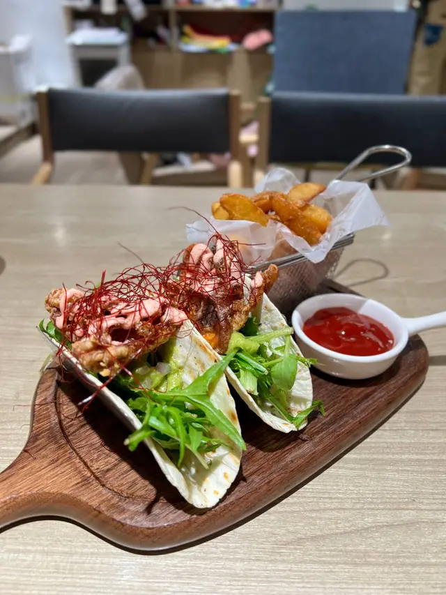 明太子醬脆炸軟殼蟹夾餅