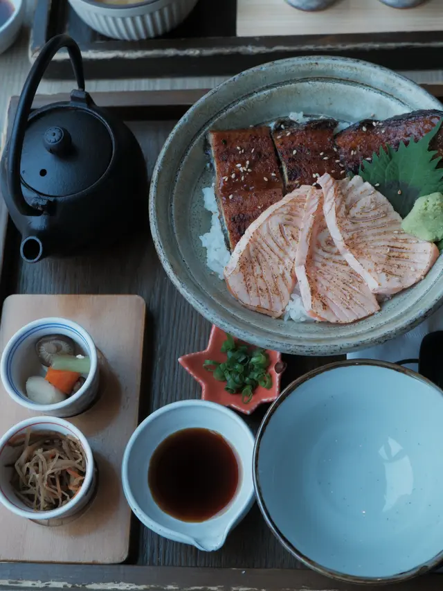火炙刺身三文魚&鰻魚茶漬飯