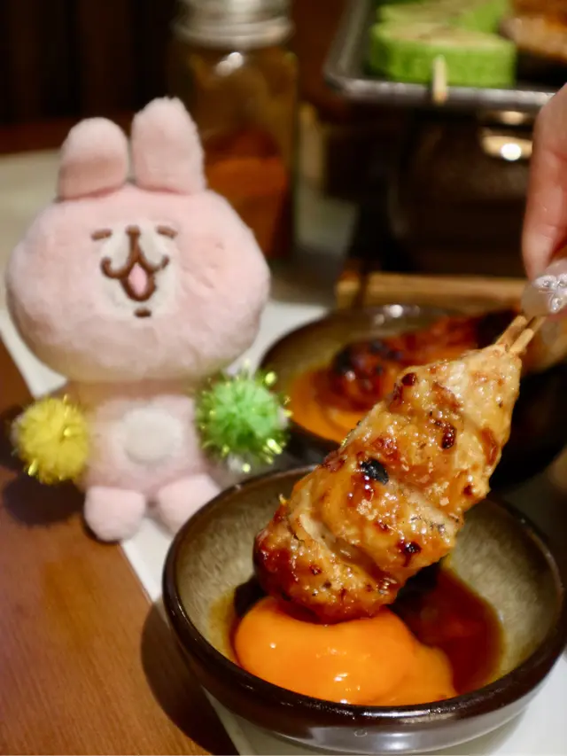 汁燒免治雞肉軟骨棒(付月見)