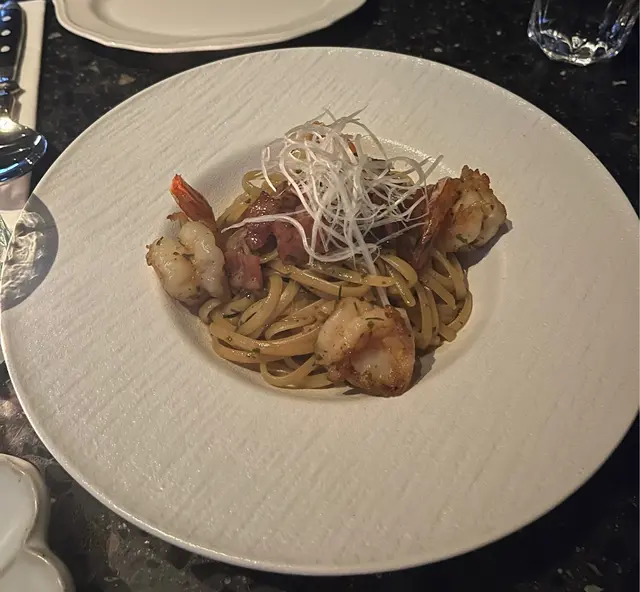和風醬油大蝦煙肉扁意粉