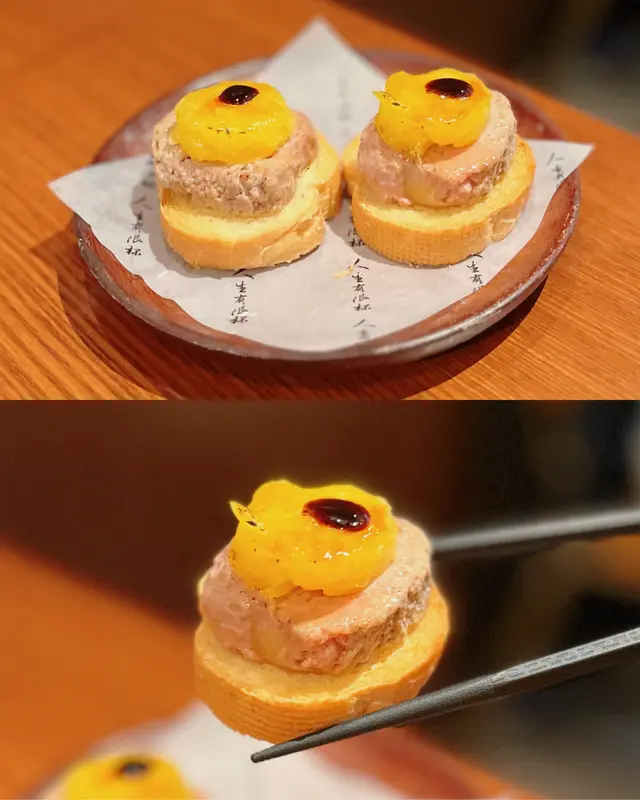 焦糖菠蘿鵝肝多士（2件）