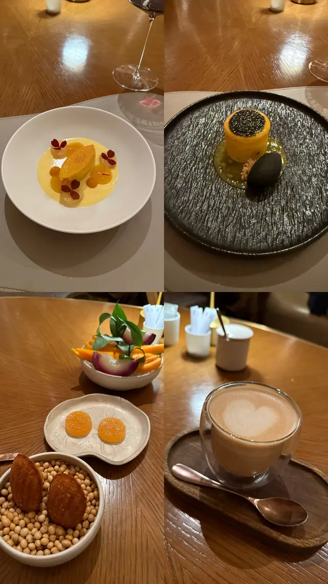 William Pear • Bourbon Vanilla • Michter's Bourbon •Amatika Vegan • Milk  • Pear Wood Smoke • Maple Syrup


Mango ° Golden Pineapple • Curry °
Black Fermented Kumquat • Coconut Cream
