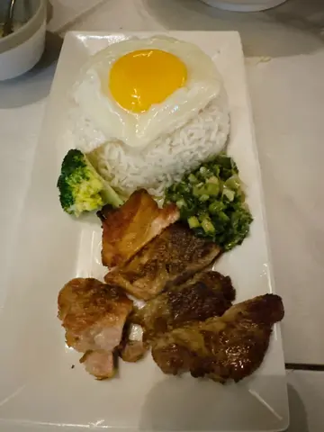 葱油鸡扒煎蛋饭