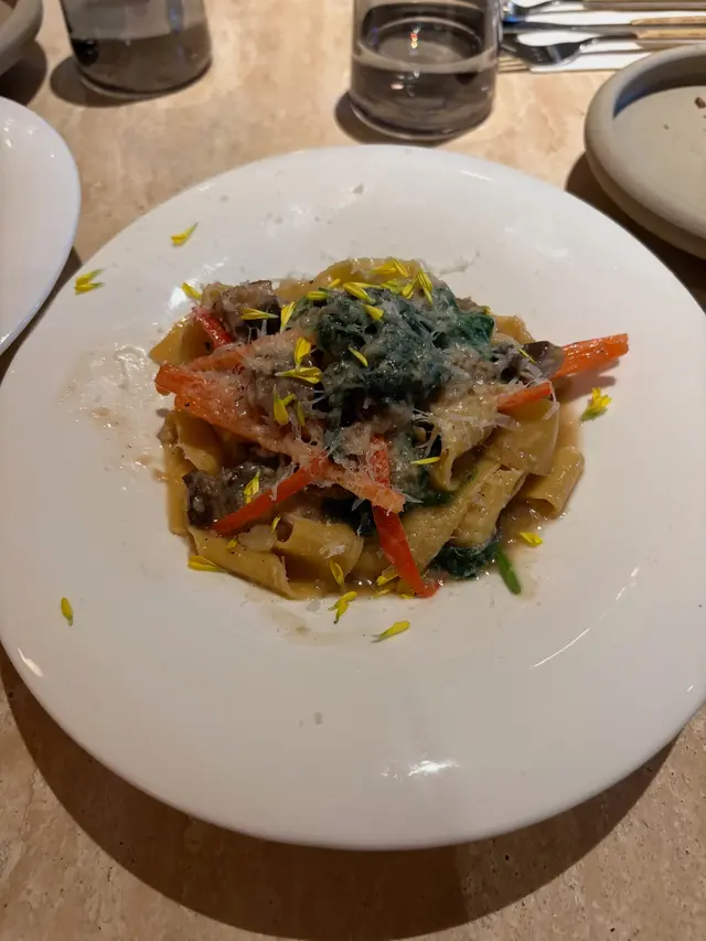 AOP Spinach Mushroom Pappardelle