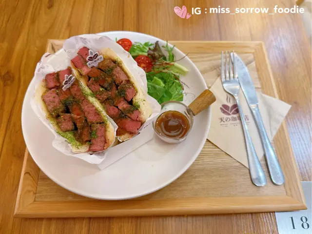 爆量300克牛排湯種三文治・田園沙拉