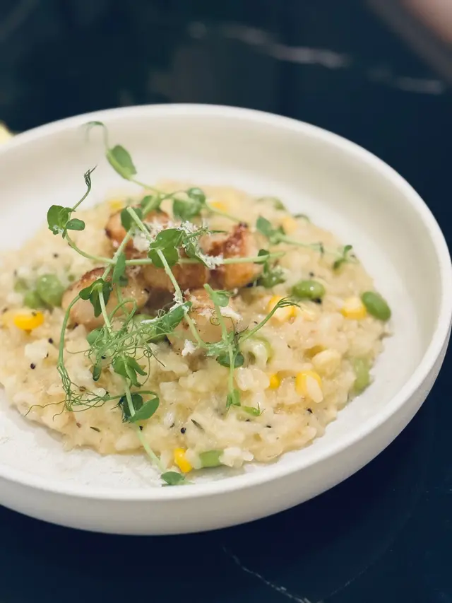 封煎帶子蟹肉忌廉意大利飯