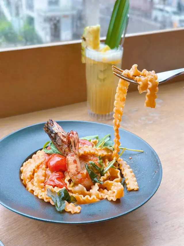 香辣蕃茄大蝦波浪粉