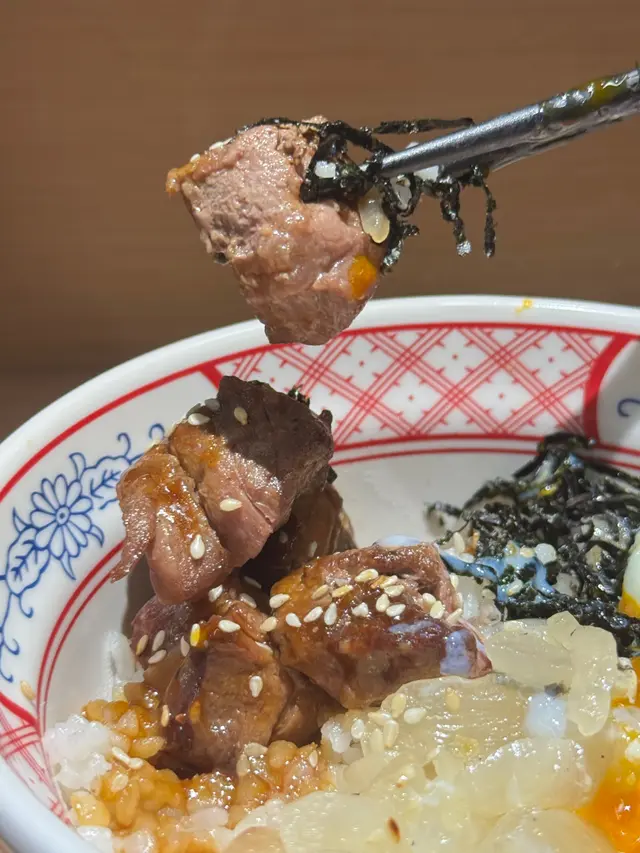 紫菜牛柳粒丼套餐