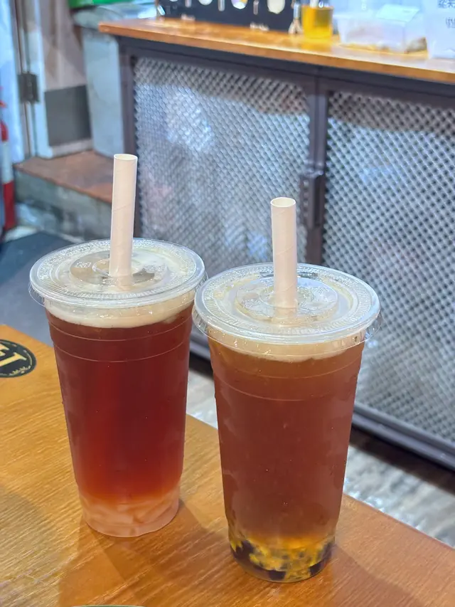 珍珠百香果紅茶&椰果荔枝紅茶