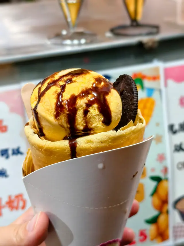 雪糕芒果Oreo榛子醬可麗餅