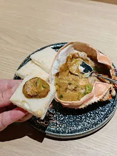 蟹膏多士
