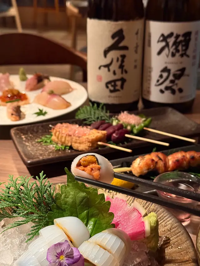 海膽魷魚卷