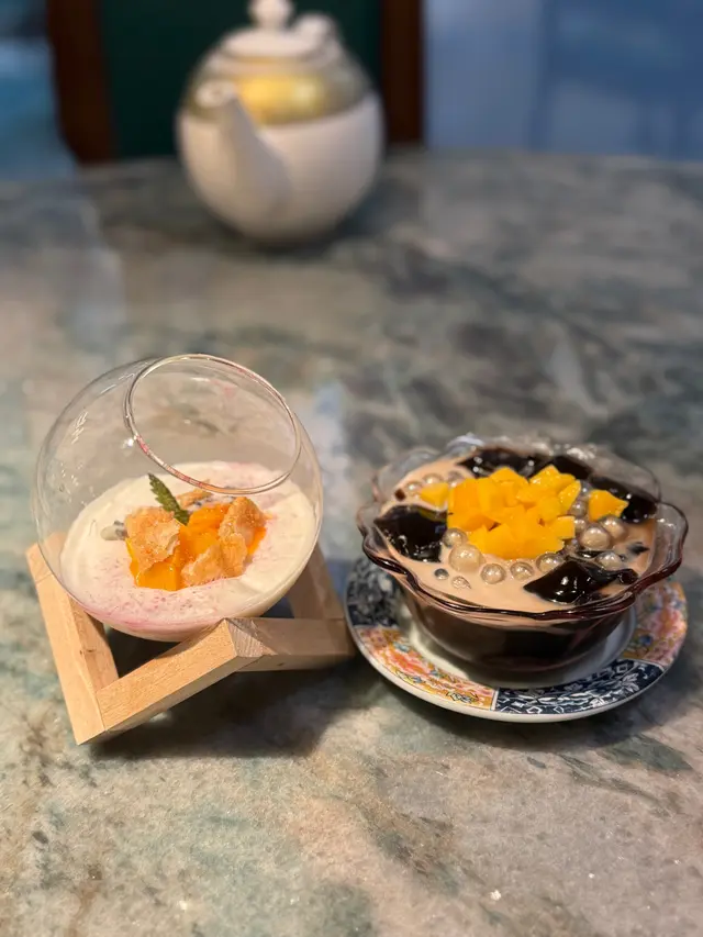 桂糖香芒爆珠涼粉  椰香麻薯奶酪